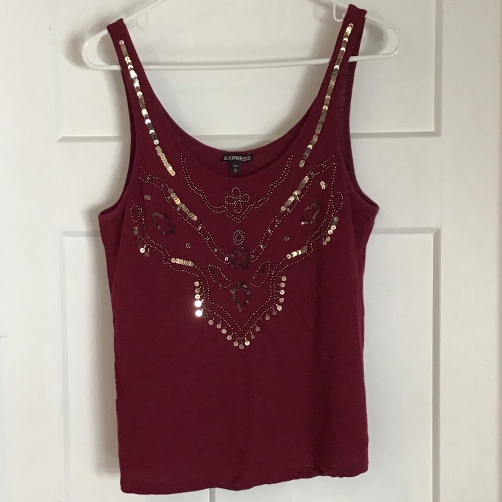 Express maroon tank top